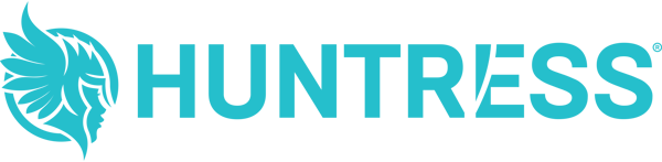 Huntress cybersecurity platform logo in teal